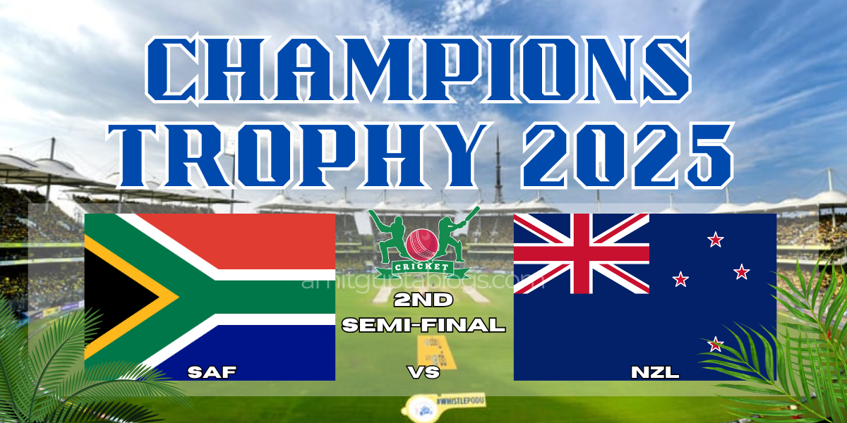 Champions Trophy 2025-semi-final-2-South Africa vs New Zealand