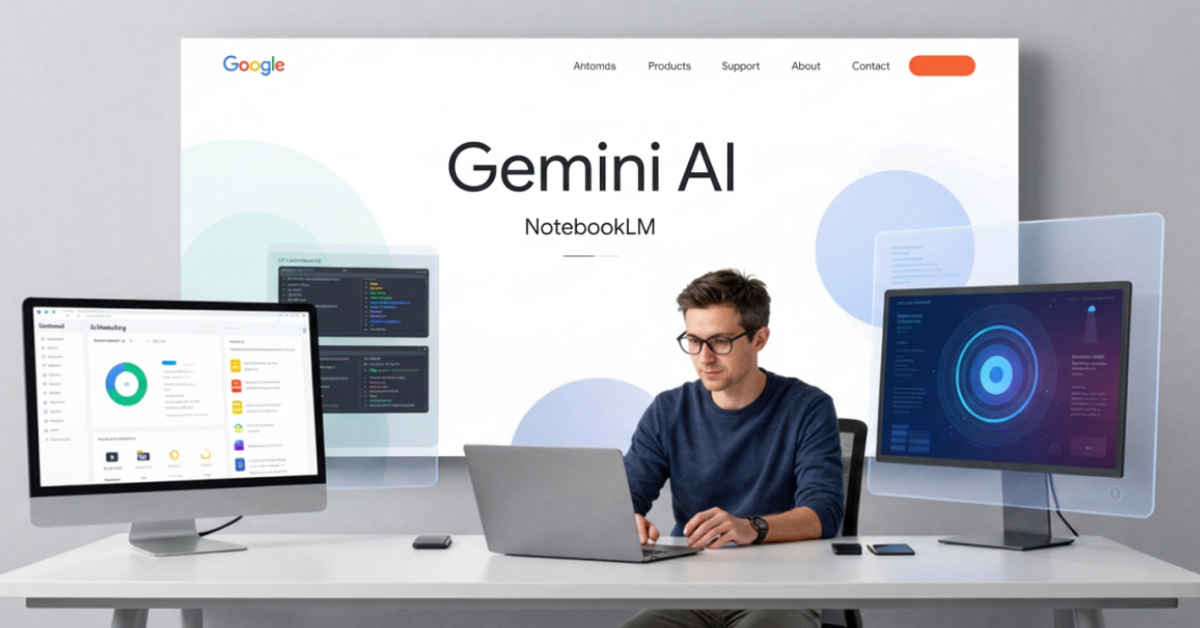 Gemini AI, NotebookLM, AI workflows, design systems, coding assistants, productivity dashboards, and intelligent enterprise agents