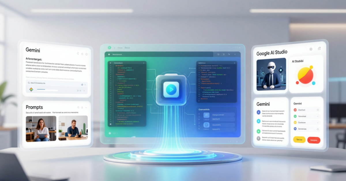 Google AI Studio dashboard showcasing Gemini AI models and multimodal AI development workflows in 2026