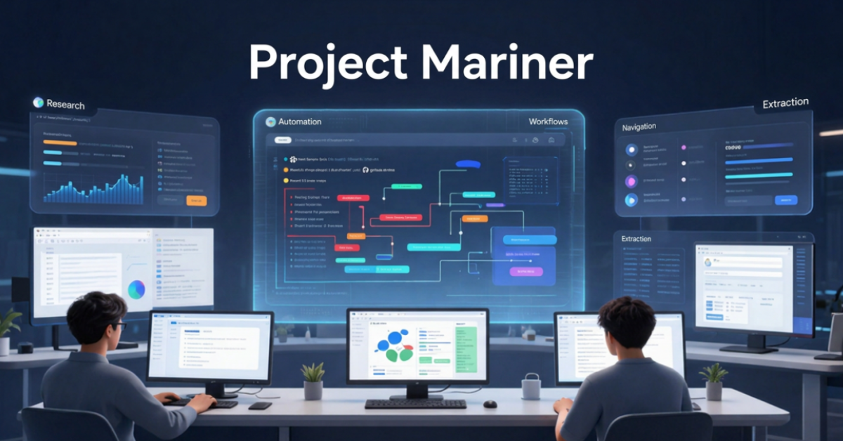 Project Mariner Complete Guide 2026 illustrating Google’s AI browser agent for web navigation and task automation.